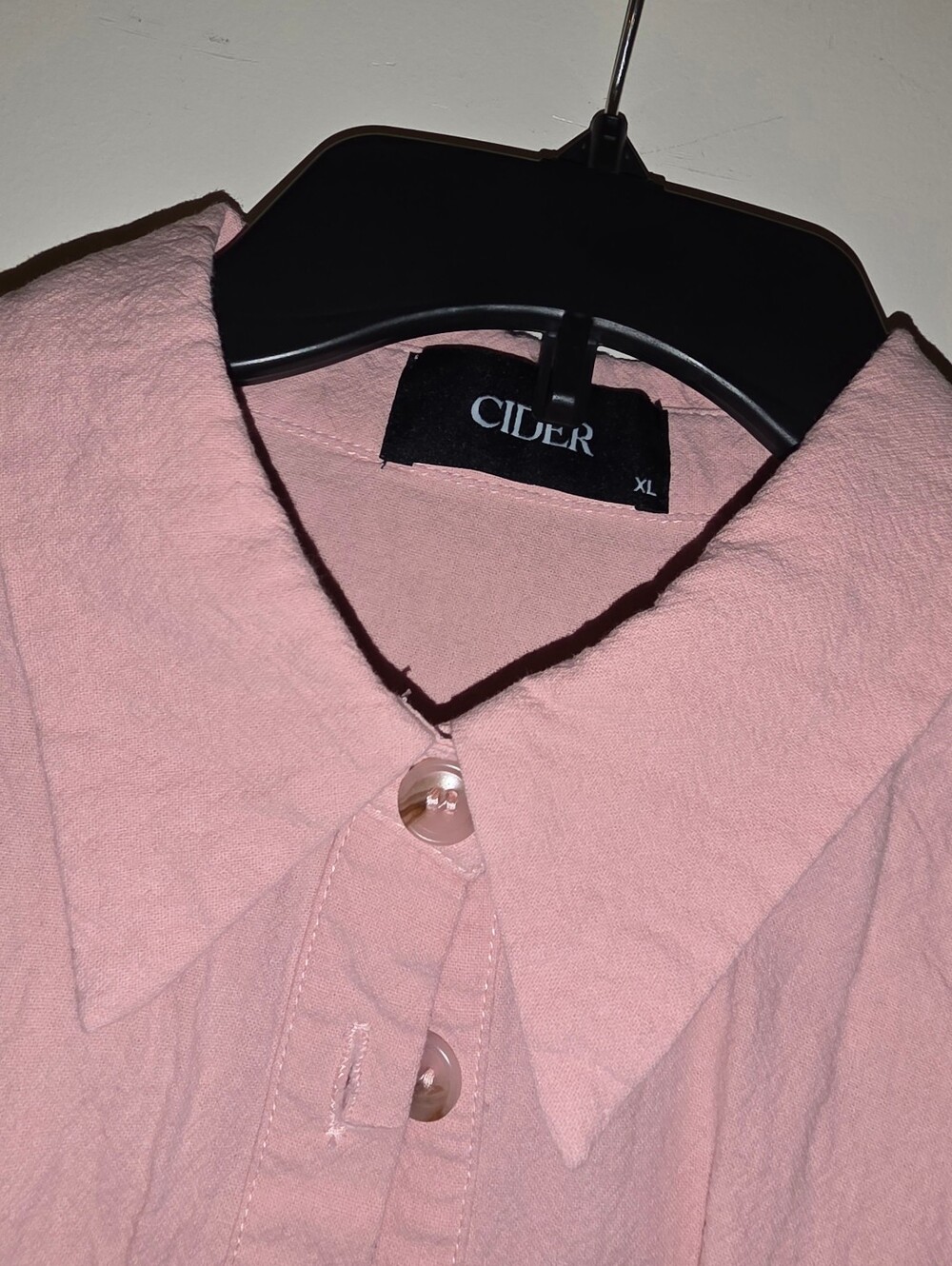 Cider Blush Pink Sleeveless Button-Up Cropped Top Size XL - Picture 2 of 2